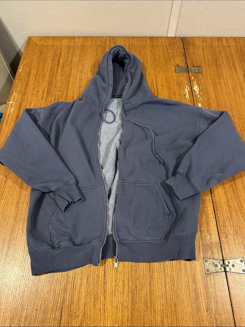 BRANDY MELVILLE Navy Blue Zip Up Sweatshirt